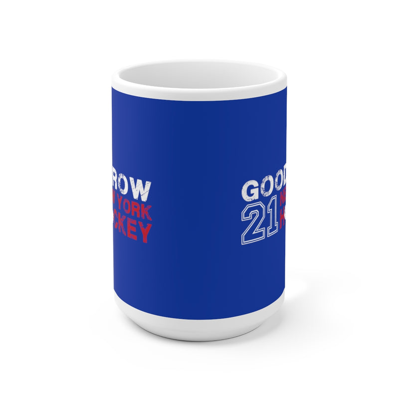 Goodrow 21 New York Hockey Ceramic Coffee Mug In Blue, 15oz