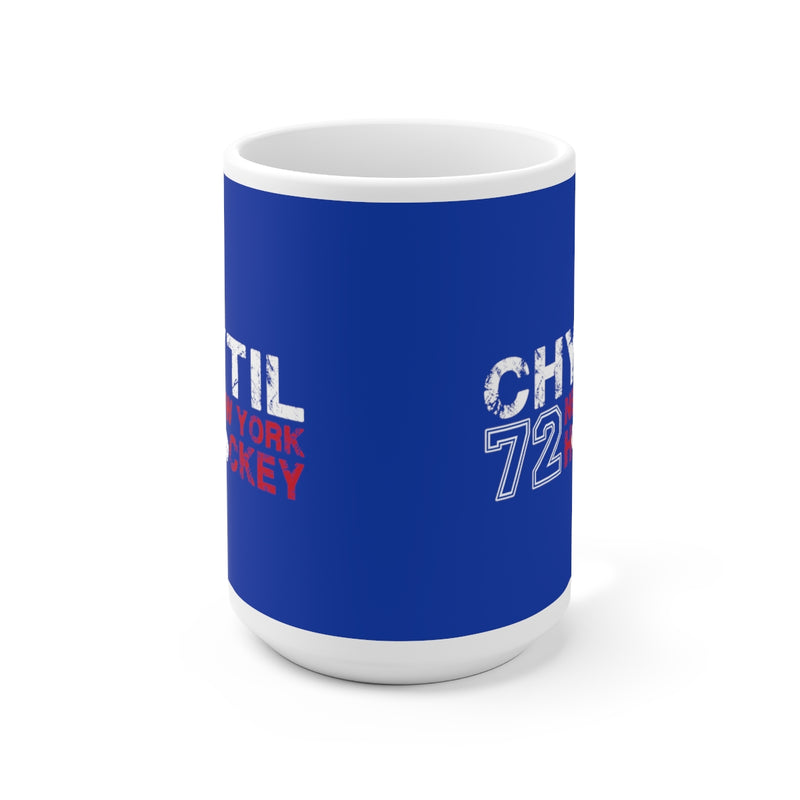 Chytil 72 New York Hockey Ceramic Coffee Mug In Blue, 15oz