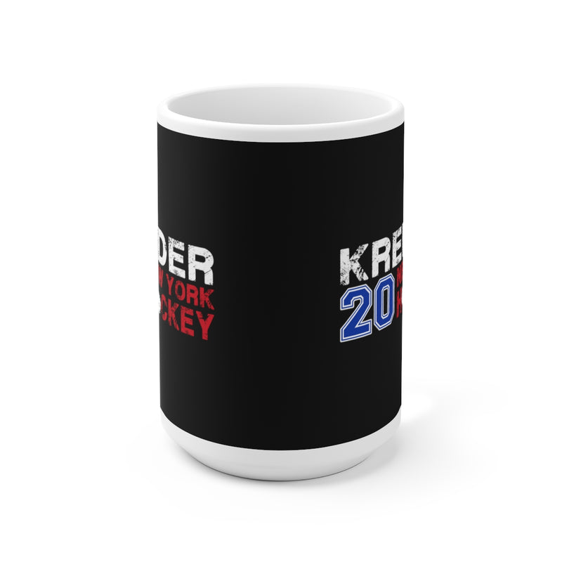 Kreider 20 New York Hockey Ceramic Coffee Mug In Black, 15oz