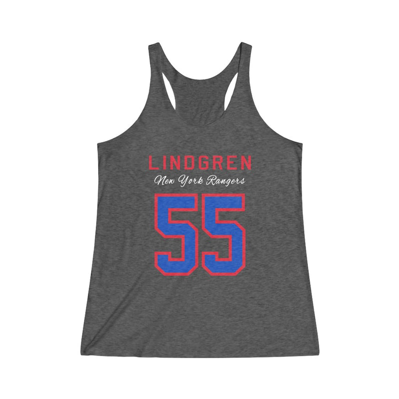 Lindgren 55 New York Rangers Women's Tri-Blend Racerback Tank Top