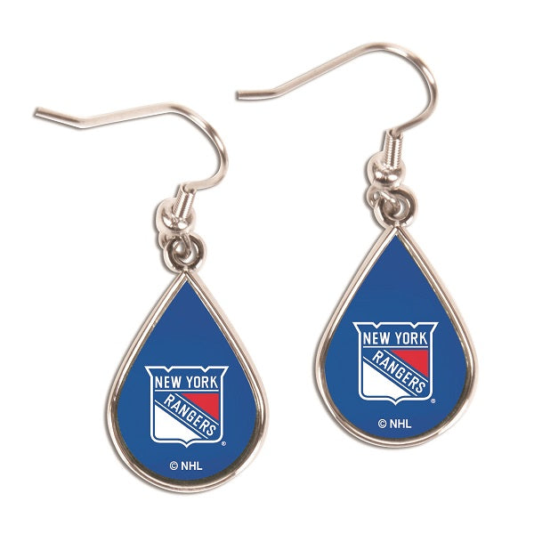 New York Rangers Teardrop Dangle Earrings
