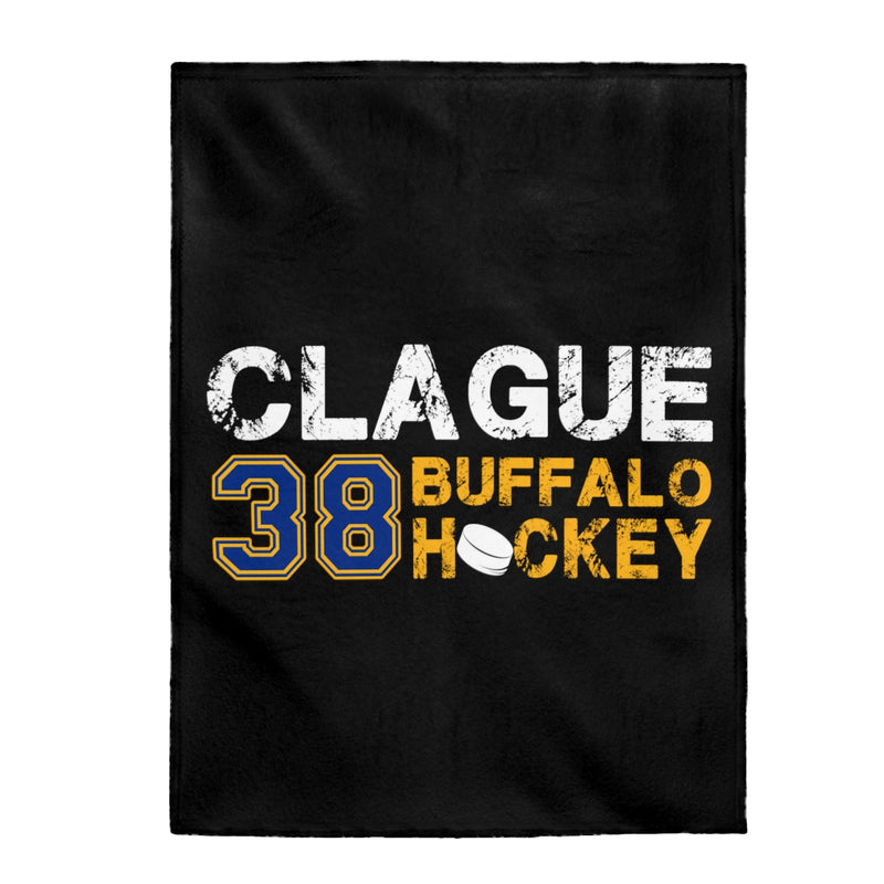 Clague 38 Buffalo Hockey Velveteen Plush Blanket