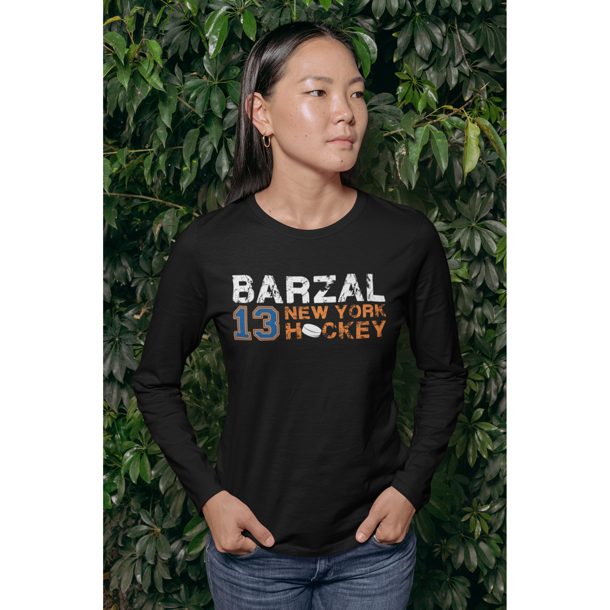 Barzal 13 New York Hockey Unisex Jersey Long Sleeve Shirt