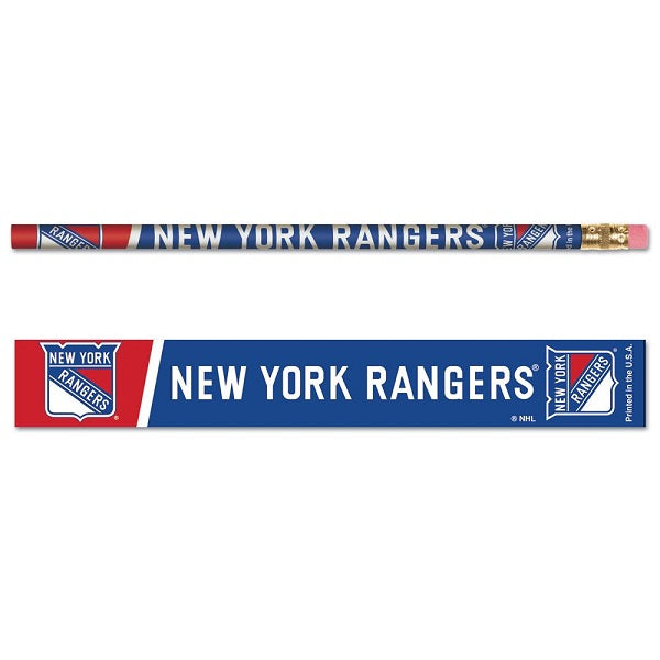 New York Rangers Wooden Team Logo Pencils, 6 Pack