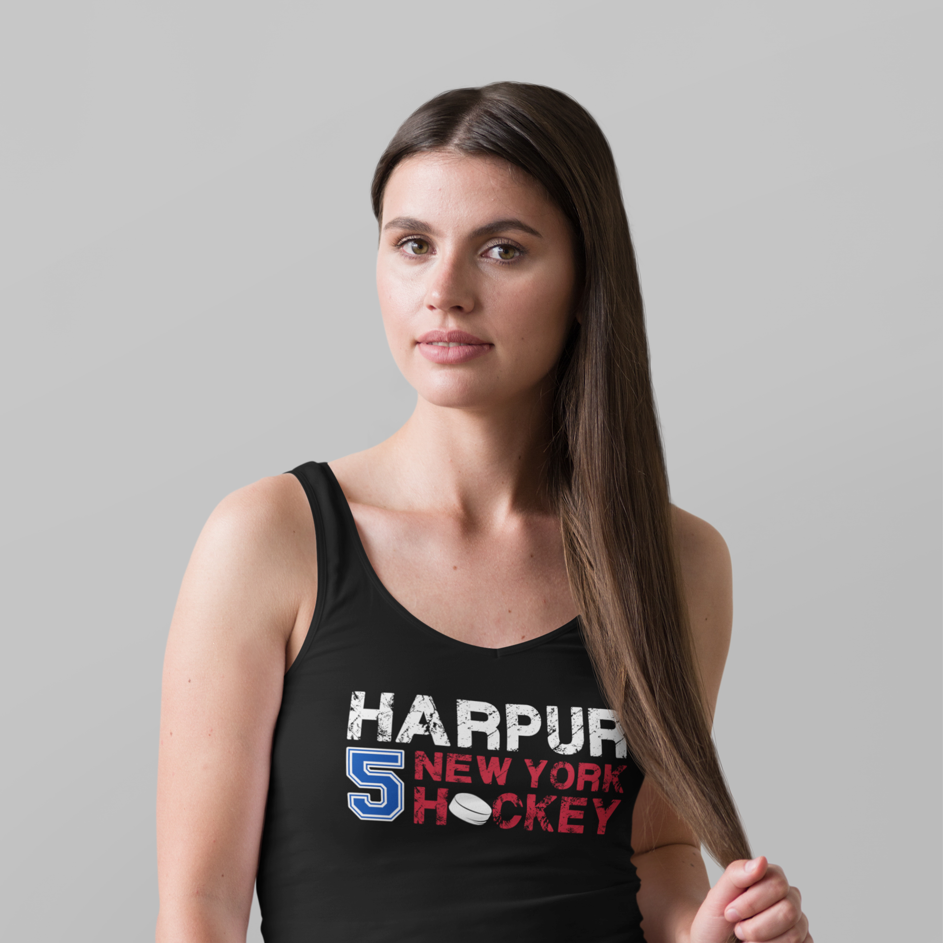 Harpur 5 New York Hockey Women's Tri-Blend Racerback Tank Top