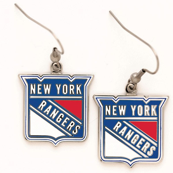 New York Rangers Logo Dangle Earrings