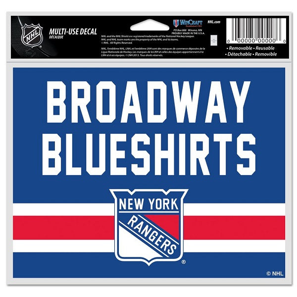 New York Rangers 2022 Stanley Cup Playoffs Team Slogan Multi-Use Decal, 5x6 Inch