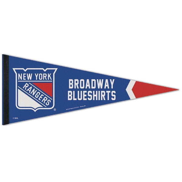 New York Rangers 2022 Stanley Cup Playoffs Team Slogan Premium Pennant, 12x30 Inch