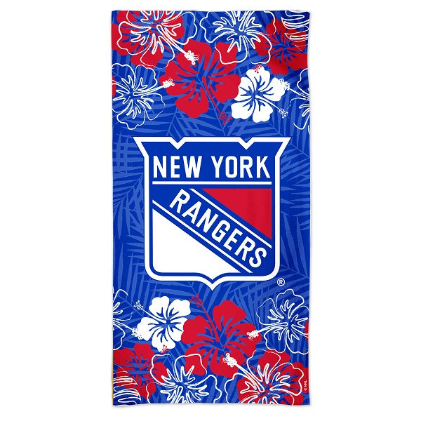 New York Rangers Hawaiian Floral Pool Beach Towel