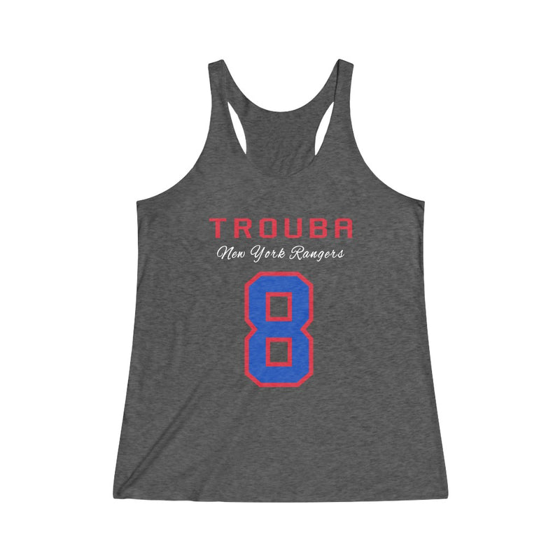 Trouba 8 New York Rangers Women's Tri-Blend Racerback Tank Top