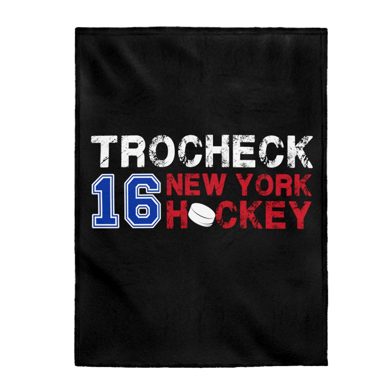 Trocheck 16 New York Hockey Velveteen Plush Blanket
