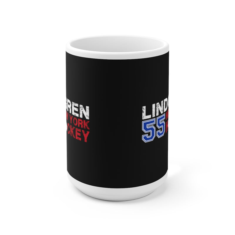 Lindgren 55 New York Hockey Ceramic Coffee Mug In Black, 15oz