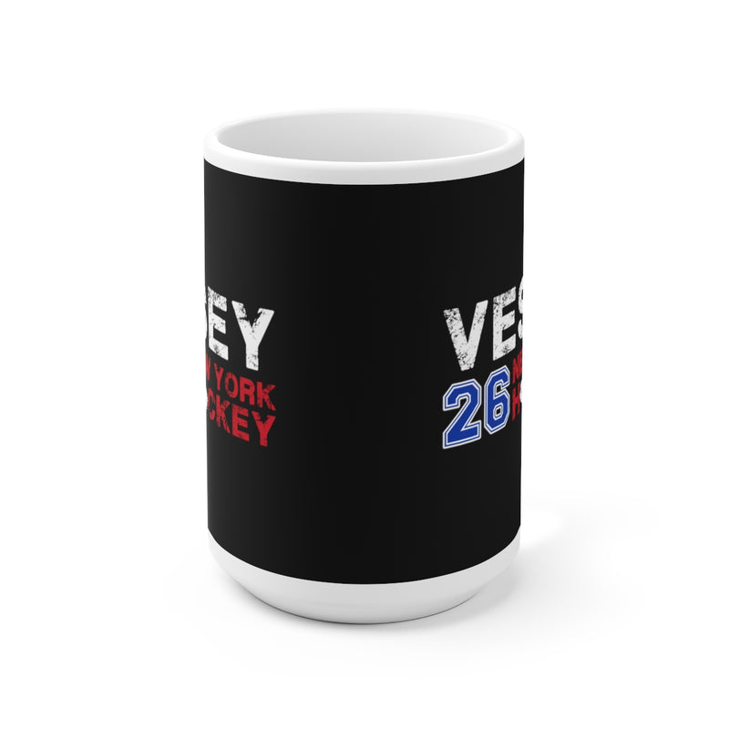 Vesey 26 New York Hockey Ceramic Coffee Mug In Black, 15oz