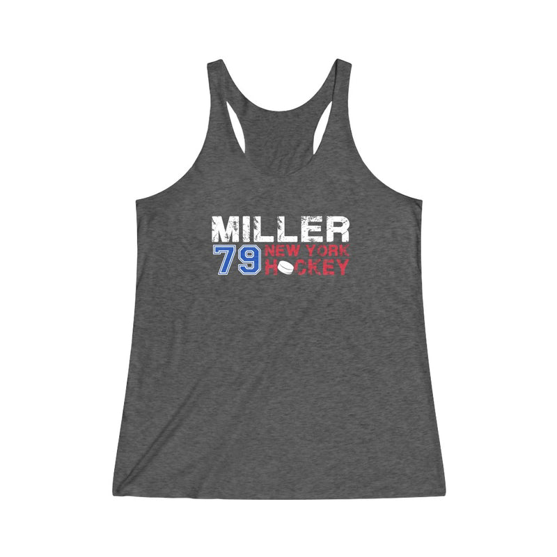 Miller 79 New York Hockey Women's Tri-Blend Racerback Tank Top
