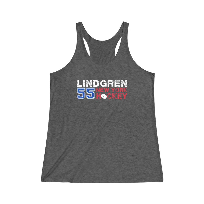 Lindgren 55 New York Hockey Women's Tri-Blend Racerback Tank Top