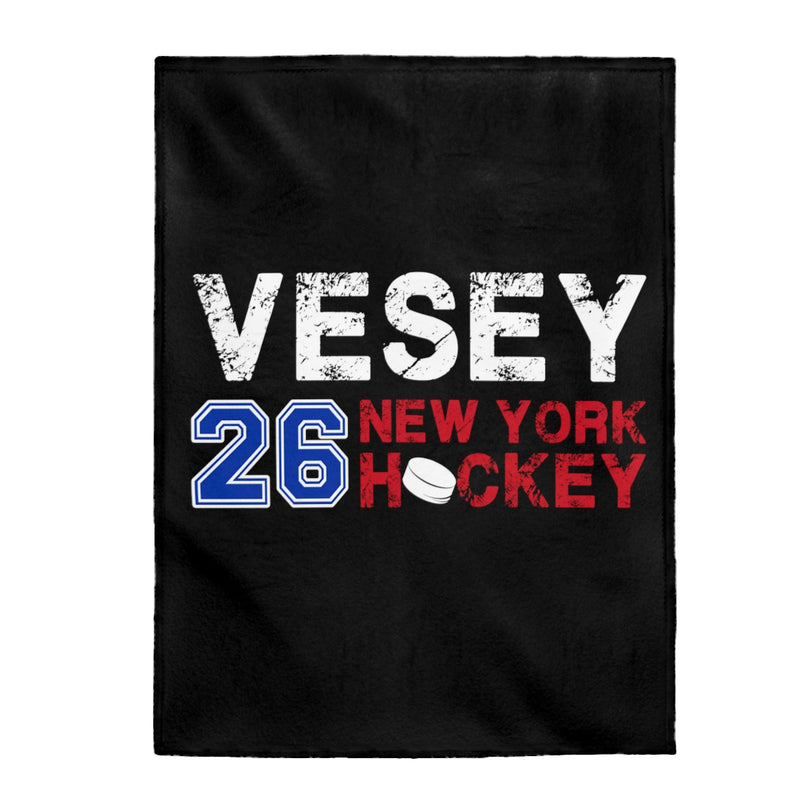 Vesey 26 New York Hockey Velveteen Plush Blanket