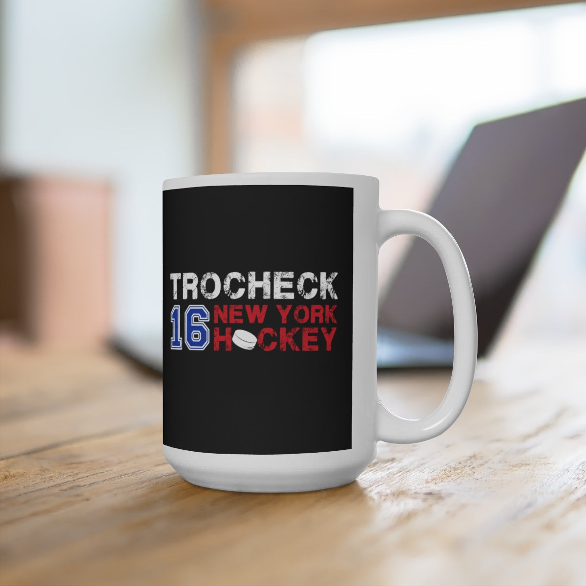 Trocheck 16 New York Hockey Ceramic Coffee Mug In Black, 15oz