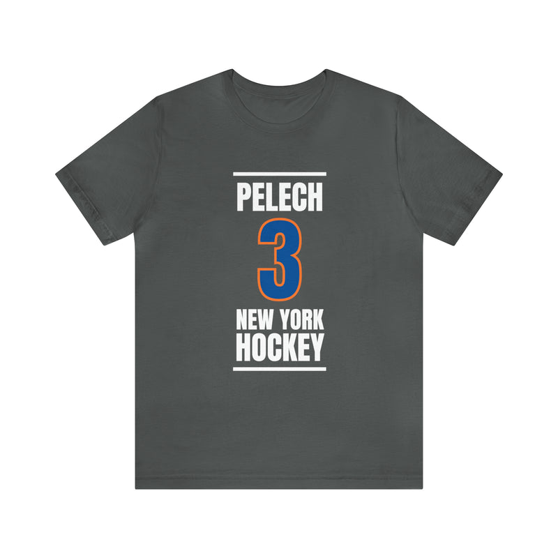 Pelech 3 New York Hockey Blue Vertical Design Unisex T-Shirt