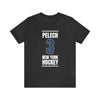 Pelech 3 New York Hockey Blue Vertical Design Unisex T-Shirt