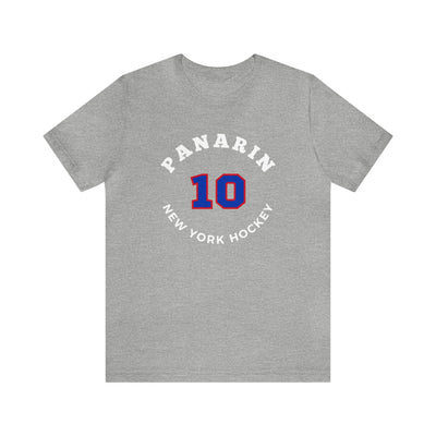 Panarin 10 New York Hockey Number Arch Design Unisex T-Shirt