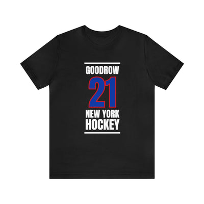 Goodrow 21 New York Hockey Royal Blue Vertical Design Unisex T-Shirt