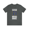 Olofsson 71 Buffalo Hockey Royal Blue Vertical Design Unisex T-Shirt