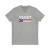 Vesey 26 New York Hockey Grafitti Wall Design Unisex V-Neck Tee