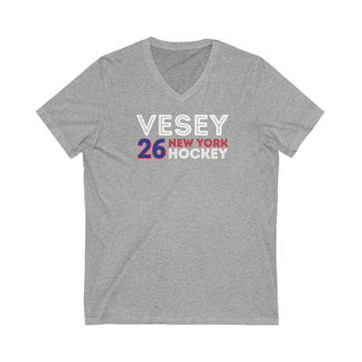 Vesey 26 New York Hockey Grafitti Wall Design Unisex V-Neck Tee