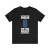 Dobson 8 New York Hockey Blue Vertical Design Unisex T-Shirt