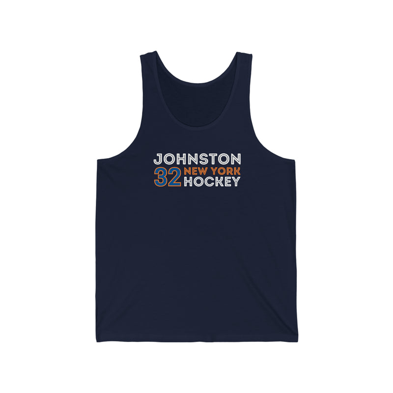 Johnston 32 New York Hockey Grafitti Wall Design Unisex Jersey Tank Top