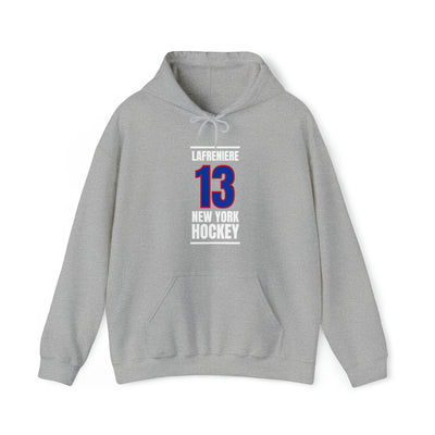 Lafreniere 13 New York Hockey Royal Blue Vertical Design Unisex Hooded Sweatshirt