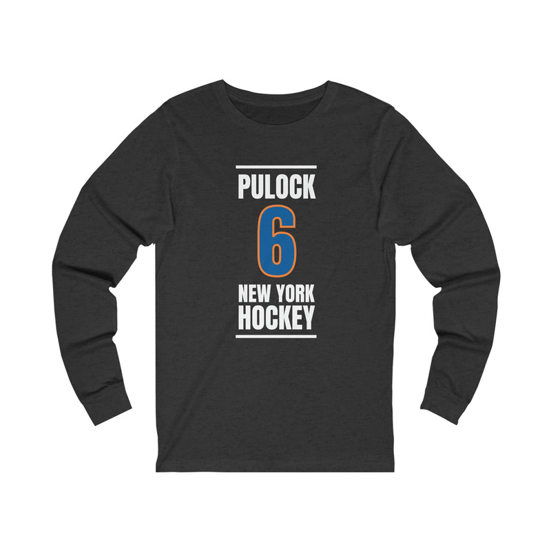 Pulock 6 New York Hockey Blue Vertical Design Unisex Jersey Long Sleeve Shirt