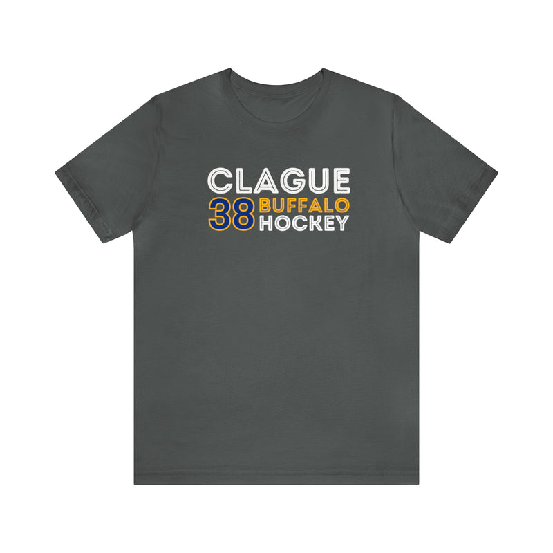 Clague 38 Buffalo Hockey Grafitti Wall Design Unisex T-Shirt