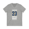 Samuelsson 23 Buffalo Hockey Royal Blue Vertical Design Unisex V-Neck Tee