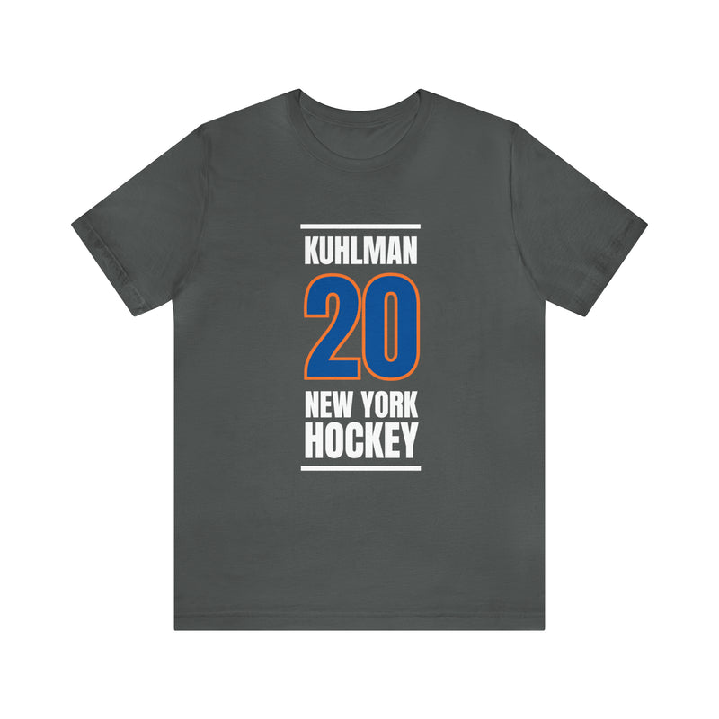 Kuhlman 20 New York Hockey Blue Vertical Design Unisex T-Shirt