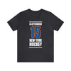 Clutterbuck 15 New York Hockey Blue Vertical Design Unisex T-Shirt