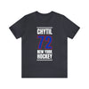 Chytil 72 New York Hockey Royal Blue Vertical Design Unisex T-Shirt