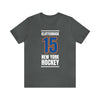 Clutterbuck 15 New York Hockey Blue Vertical Design Unisex T-Shirt