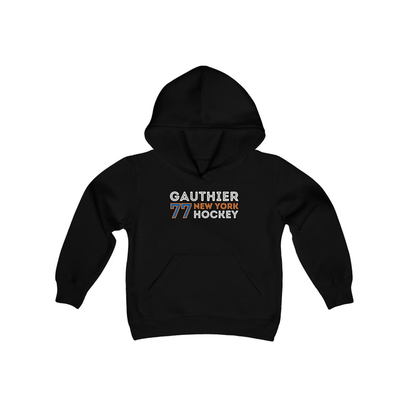 Gauthier 77 New York Hockey Grafitti Wall Design Youth Hooded Sweatshirt