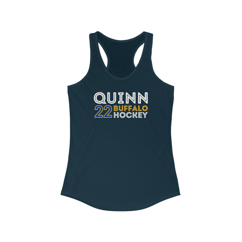 Quinn 22 Buffalo Hockey Grafitti Wall Design Women's Ideal Racerback Tank Top