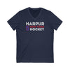 Harpur 5 New York Hockey Grafitti Wall Design Unisex V-Neck Tee