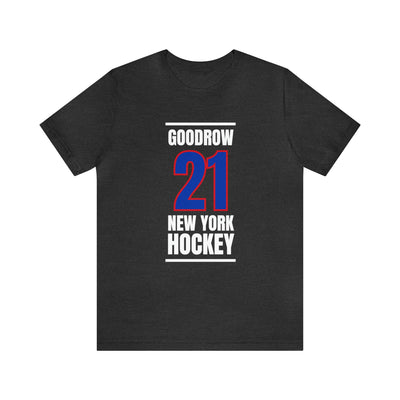 Goodrow 21 New York Hockey Royal Blue Vertical Design Unisex T-Shirt