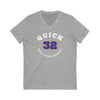 Quick 32 New York Hockey Number Arch Design Unisex V-Neck Tee