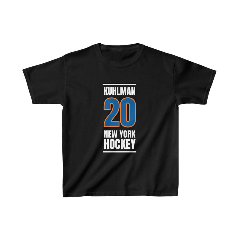 Kuhlman 20 New York Hockey Blue Vertical Design Kids Tee