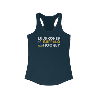 Luukkonen 1 Buffalo Hockey Grafitti Wall Design Women's Ideal Racerback Tank Top