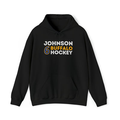 Johnson 6 Buffalo Hockey Grafitti Wall Design Unisex Hooded Sweatshirt