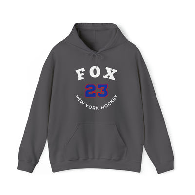 Fox 23 New York Hockey Number Arch Design Unisex Hooded Sweatshirt