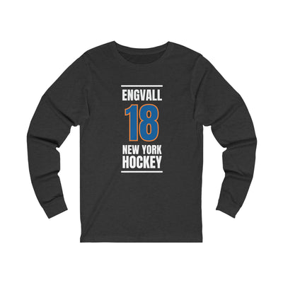 Engvall 18 New York Hockey Blue Vertical Design Unisex Jersey Long Sleeve Shirt