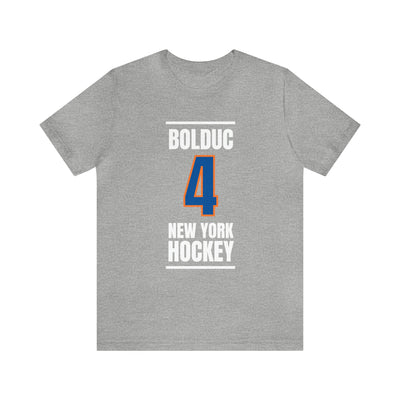 Bolduc 4 New York Hockey Blue Vertical Design Unisex T-Shirt