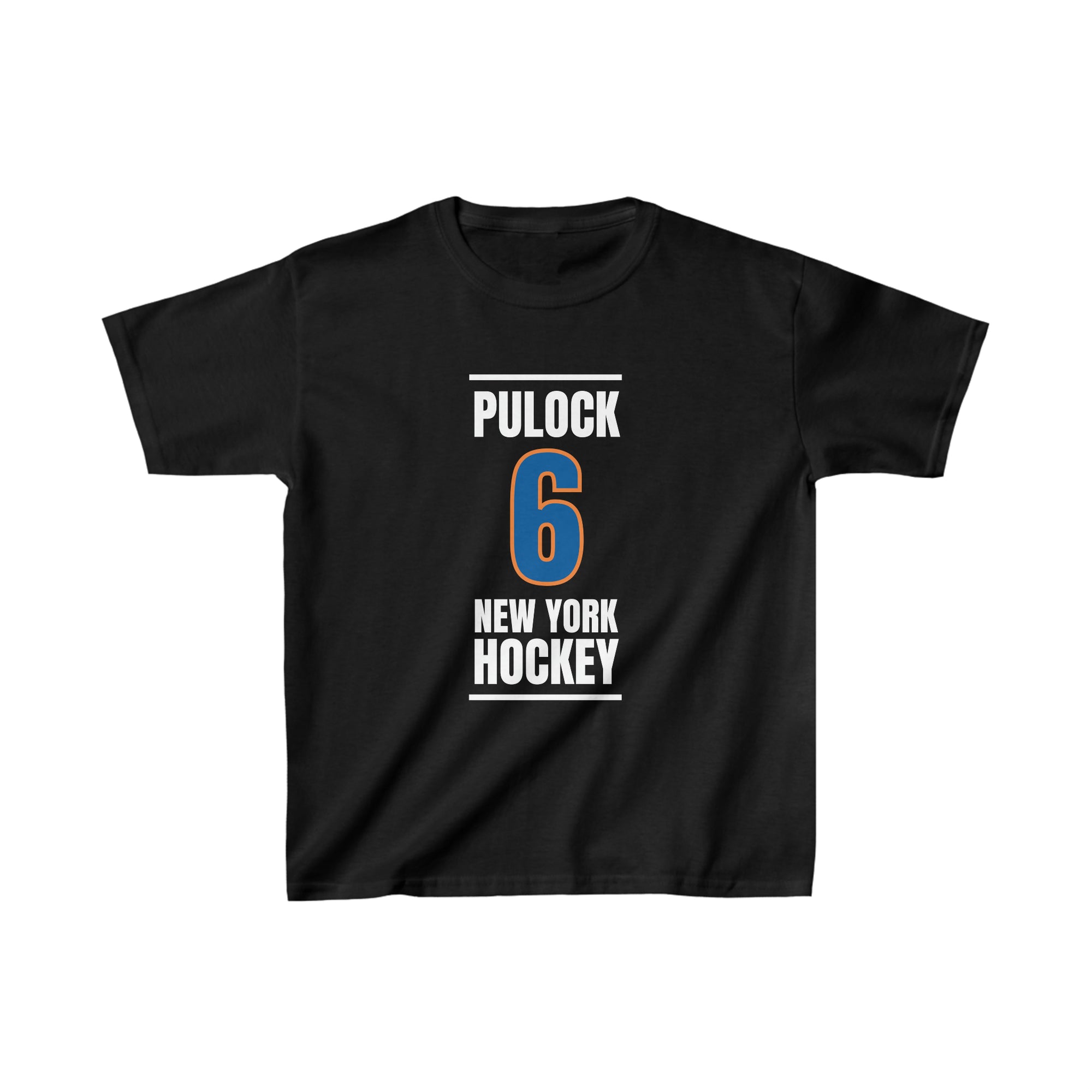 Pulock 6 New York Hockey Blue Vertical Design Kids Tee